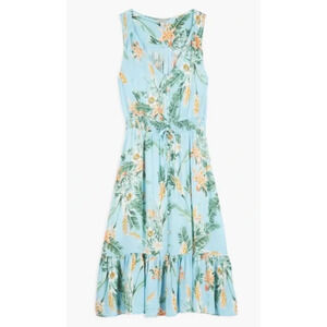 Lucky Brand Women's Tropical Sleeveless Felice Tropical Midi Dress XS 00-2